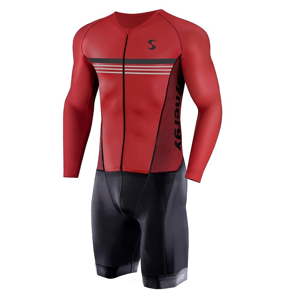 Synergy Men's Trisuit - Pro Thermal Long Sleeve Cycling Skinsuit