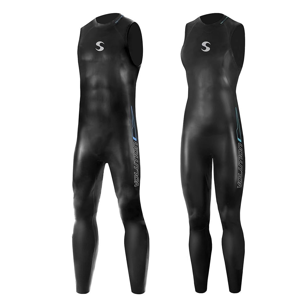 Synergy Triathlon Wetsuit 3/2mm - Volution 2.0 Sleeveless Long John Smoothskin Neoprene for Open Water Swimming Ironman & USAT Approved