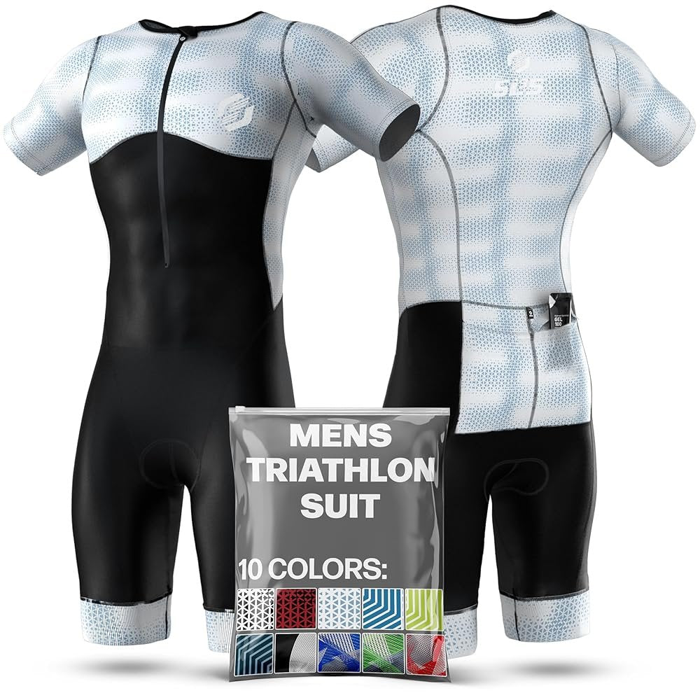 Triathlon Suits Mens - Aerodynamic Sleeved Tri Suit Men â€“ Lightweight Trisuit with Premium FX Fabrics