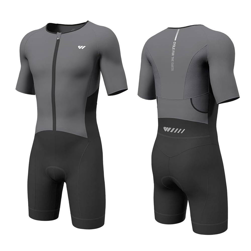 Triathlon Suits Mens,High Elasticity Breathable Quick-qrying Trisuit Race‌ Skinsuits Cycling Swimskin Bike Swim Run